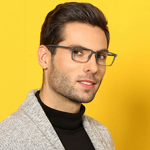 Lenskart Air Online Gray Transparent Full Rim Rectangle left side