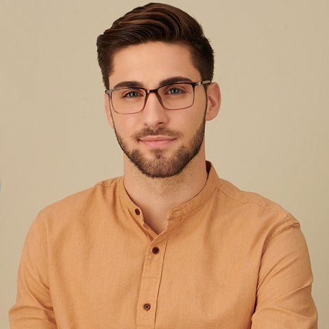 Lenskart Air Online Light Brown Full Rim Rectangle right side