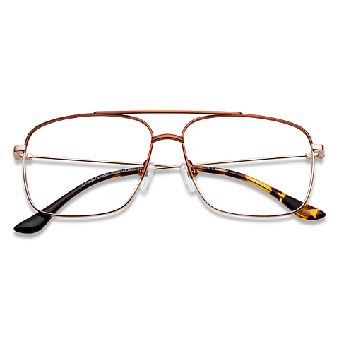 Vincent Chase Online Brown Gold Full Rim Square left side