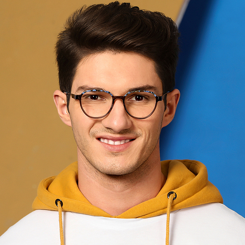 Vincent Chase Online Gray Transparent Full Rim Geometric right side