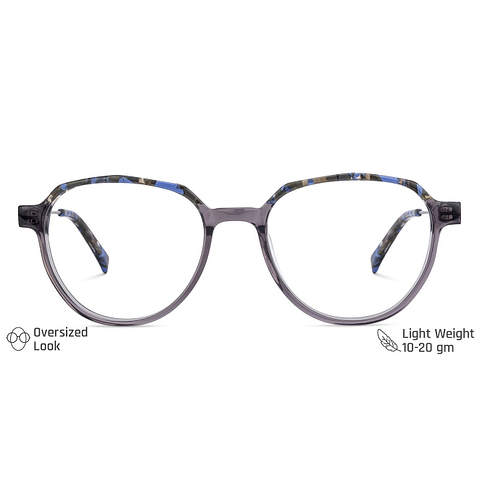 Vincent Chase Online Grey Transparent Full Rim Geometric left side