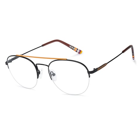 Vincent Chase Online Orange Black Half Rim Round right side