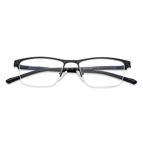 Lenskart Air Online Black Half Rim Rectangle left side