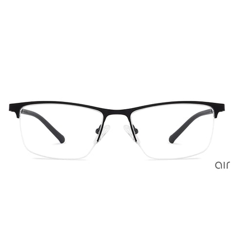 Lenskart Air Online Black Half Rim Rectangle left side