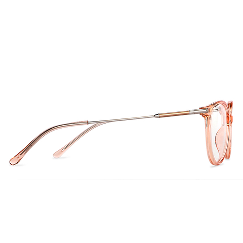 Lenskart Air Online Pink Transparent Full Rim Cat Eye left side