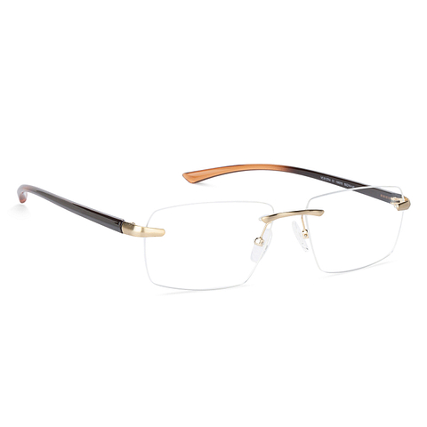 Lenskart Air Online Gold Rimless Rectangle left side