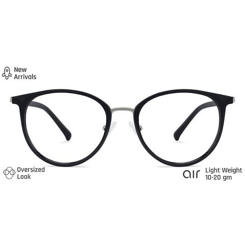 Lenskart Air Online Black Full Rim Round left side