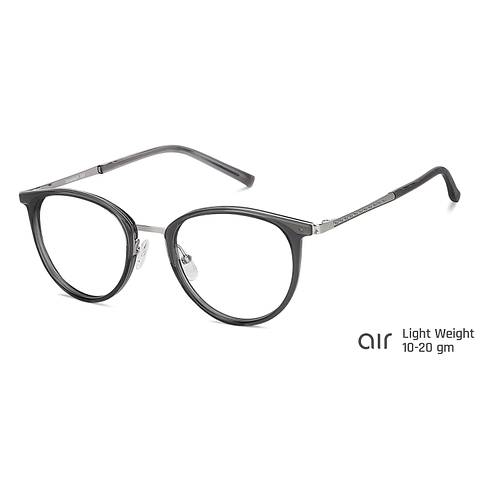 Lenskart Air Online Grey Silver Full Rim Round right side