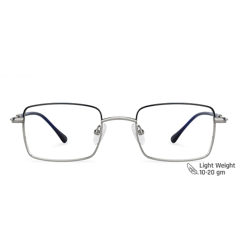 Vincent Chase Online Gunmetal Blue Full Rim Rectangle left side