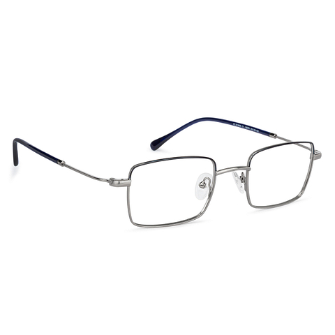 Vincent Chase Online Gunmetal Blue Full Rim Rectangle left side