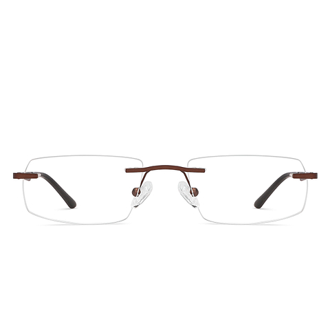 Vincent Chase Online Matte Brown Rimless Rectangle left side