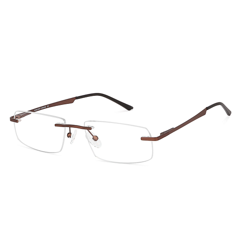 Vincent Chase Online Light Brown Rimless Rectangle left side