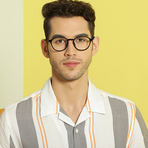 Lenskart Air Online Black Full Rim Round right side