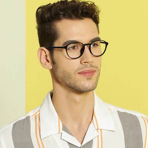 Lenskart Air Online Black Full Rim Round left side