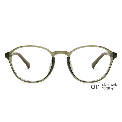 Lenskart Air Online Green Transparent Full Rim Round left side