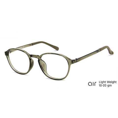 Lenskart Air Online Green Transparent Full Rim Round right side