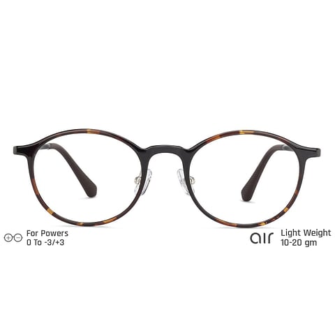 Lenskart Air Online Light Brown Full Rim Round left side