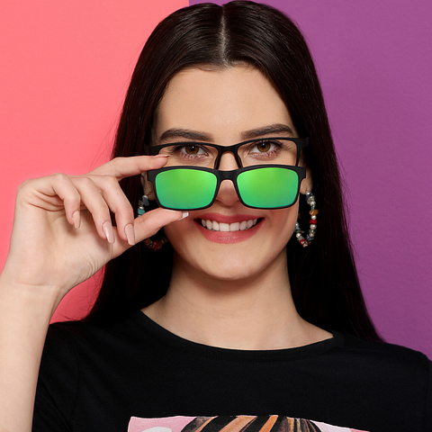 Lenskart Air Online Black Full Rim Rectangle left side