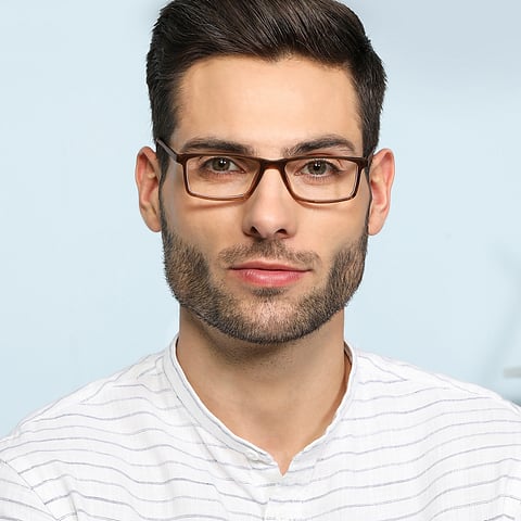Vincent Chase Online Brown Transparent Full Rim Rectangle left side
