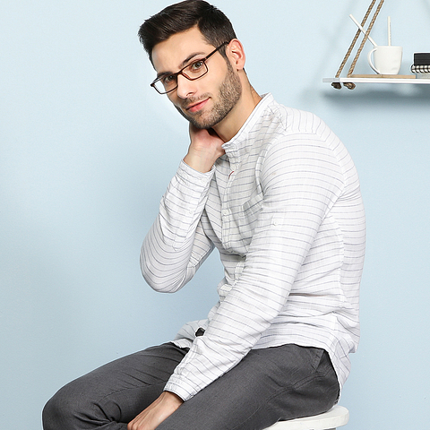 Vincent Chase Online Brown Transparent Full Rim Rectangle right side
