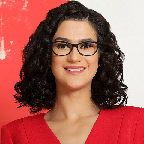 Vincent Chase Online Sky Blue Full Rim Cat Eye left side