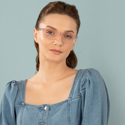 Vincent Chase Online Pink Transparent Full Rim Rectangle left side