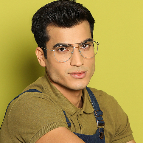 Vincent Chase Online Silver Full Rim Aviator left side