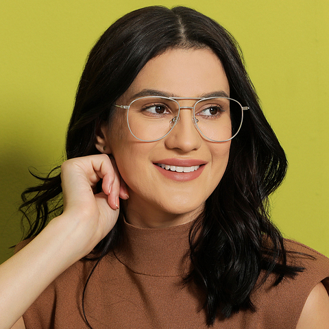 Vincent Chase Online Silver Full Rim Aviator right side