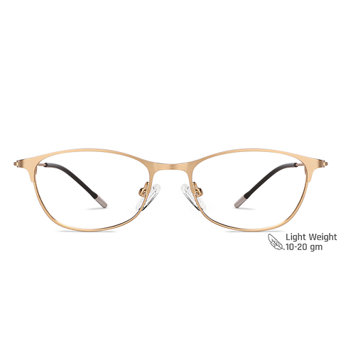 Vincent Chase Screen Glasses Gold Full Rim Cat Eye left side