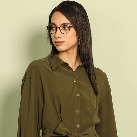 Vincent Chase Screen Glasses Black Full Rim Cat Eye right side