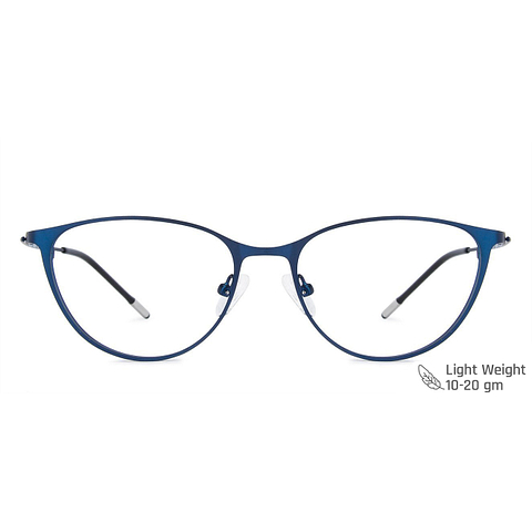 Vincent Chase Screen Glasses Sky Blue Full Rim Cat Eye left side
