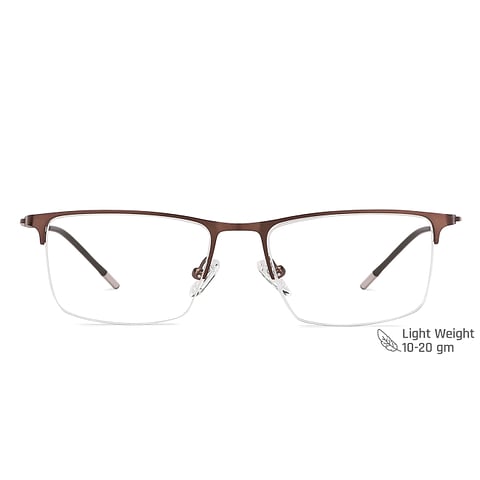 Vincent Chase Online Brown Half Rim Rectangle left side