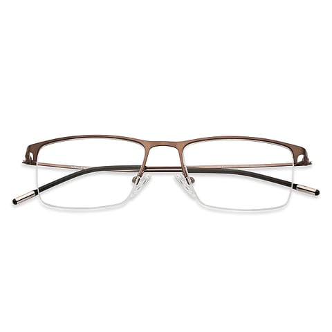 Vincent Chase Online Light Brown Half Rim Rectangle left side