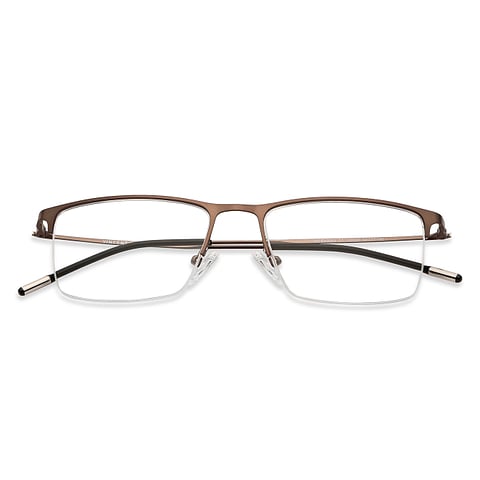 Vincent Chase Online Brown Half Rim Rectangle left side