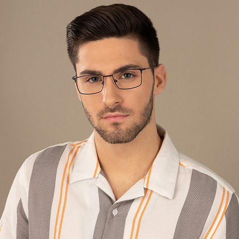 Vincent Chase Screen Glasses Black Full Rim Rectangle left side