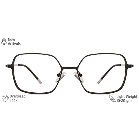 Vincent Chase Online Matte Black Full Rim Geometric left side