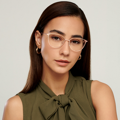 Vincent Chase Online Gold Full Rim Cat Eye right side