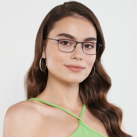 Vincent Chase Online Sky Blue Full Rim Rectangle right side