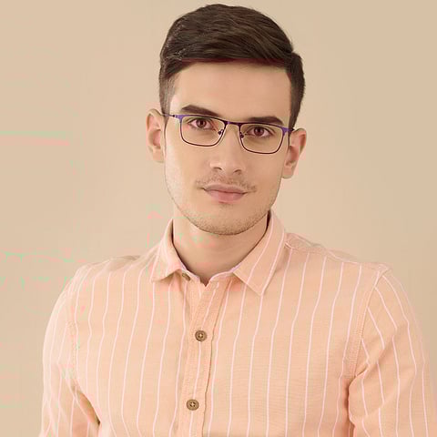 Vincent Chase Online Sky Blue Full Rim Rectangle right side