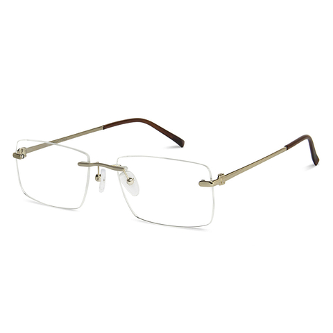 Vincent Chase Online Gold Rimless Rectangle left side