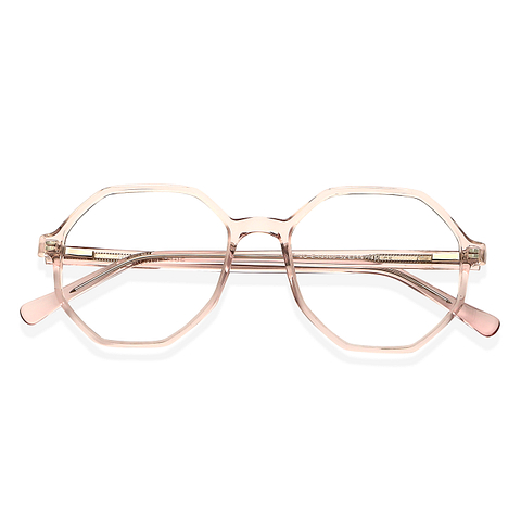 Vincent Chase Online Pink Transparent Full Rim Geometric left side