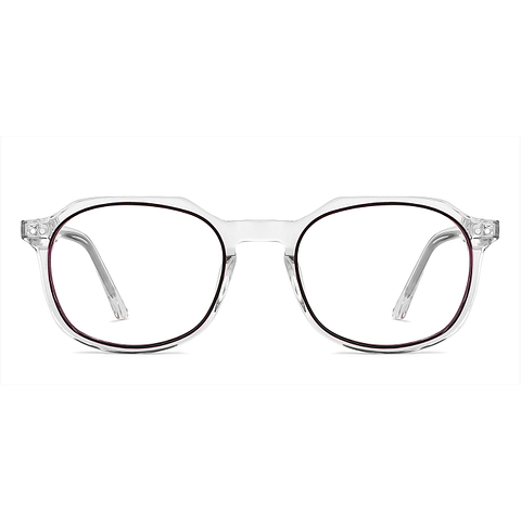Vincent Chase Online Purple Transparent Full Rim Geometric left side