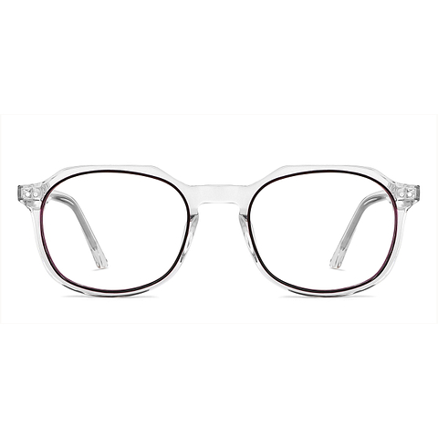 Vincent Chase Online Transparent Purple Full Rim Geometric left side