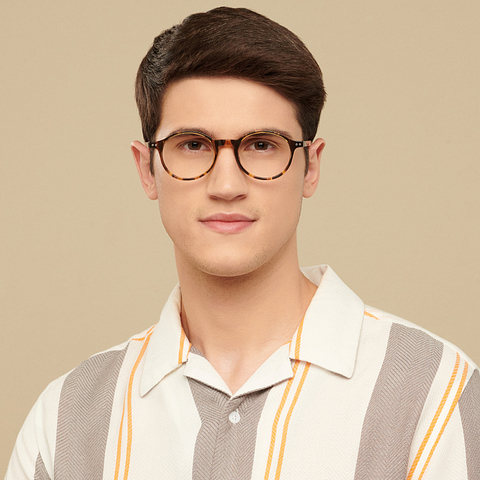 Vincent Chase Online Light Brown Full Rim Round left side