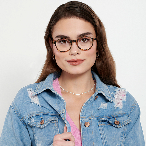 Vincent Chase Online Light Brown Full Rim Round left side