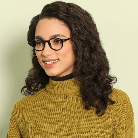 Vincent Chase Online Black Full Rim Round left side