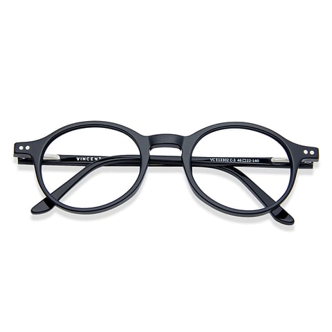 Vincent Chase Online Black Full Rim Round left side