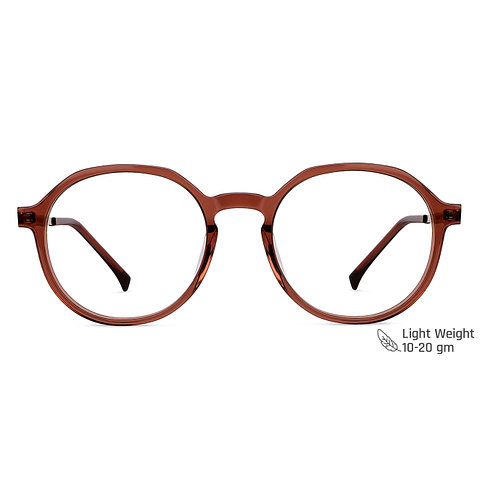 Vincent Chase Online Brown Transparent Full Rim Round left side