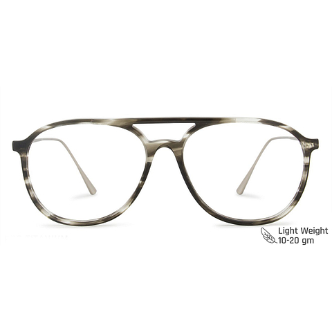 Vincent Chase Online Light Gray Full Rim Aviator left side