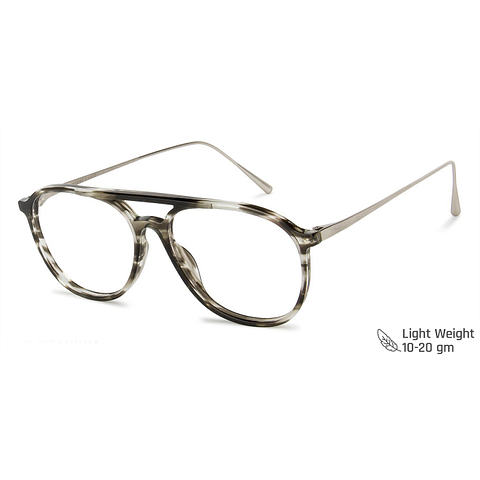 Vincent Chase Online Light Gray Full Rim Aviator right side